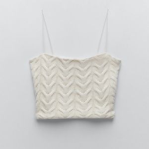 ZARA Cable Knit Crop Top